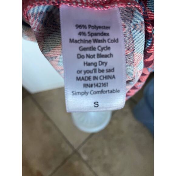 LuLaRoe Womens Dress Size Small Julia Geometric Quilt Pattern Red White Blue NEW - Picture 6 of 6